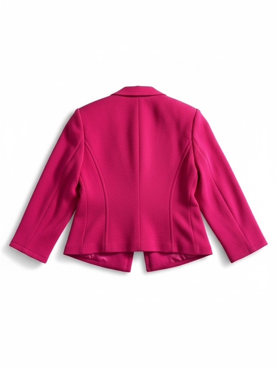 St. John Santana Knit Blazer and Shell Set Fuchsia Size 2 EUC - Picture 4 of 10